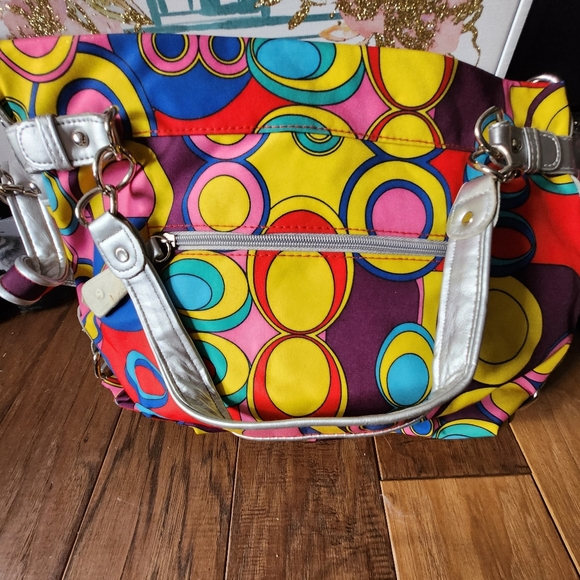 NWT Colorful Satchel with handles or shoulder strap - Picture 3 of 5